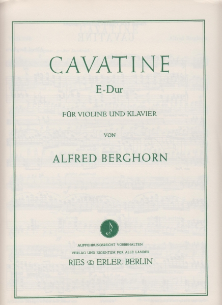 Cavatine E-Dur für Violine und Klavier