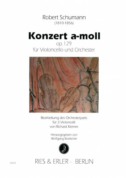 Konzert für Violoncello und Orchester a-Moll op. 129 -Bearbeitung des Orchesterparts für drei Violoncelli- (pdf-Download)