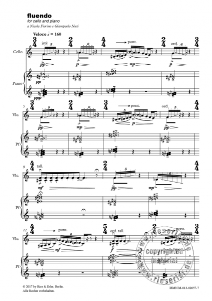 Fluendo for cello and piano