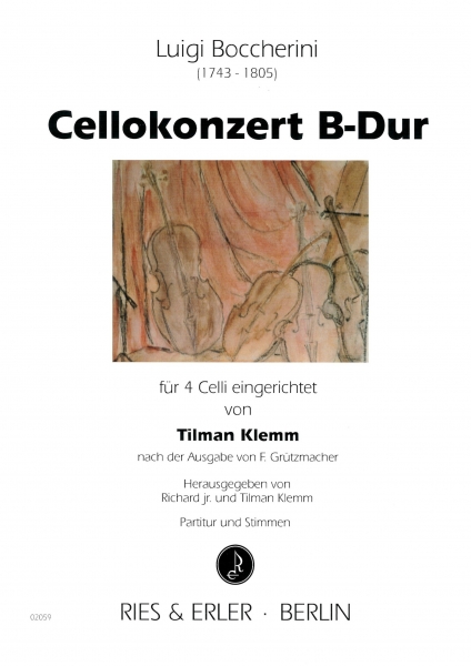 Cellokonzert B-Dur für 4 Celli (pdf-Download)