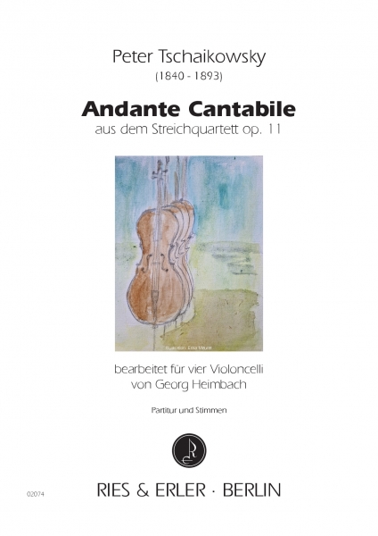 Andante Cantabile aus dem Streichquartett op. 11 bearbeitet für vier Violoncelli