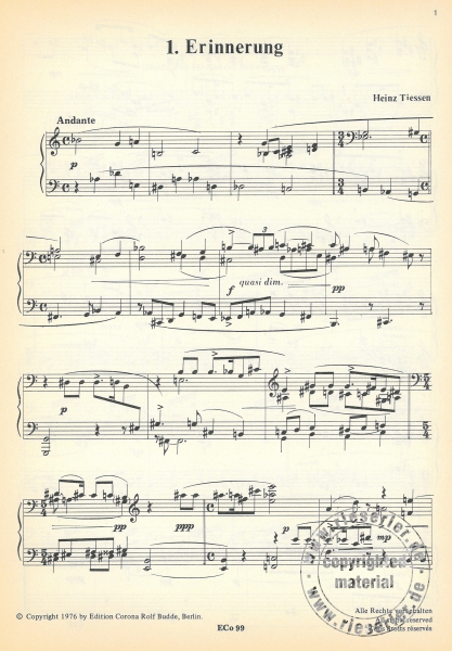 Zwei Phantasiestücke für Klavier op. 26