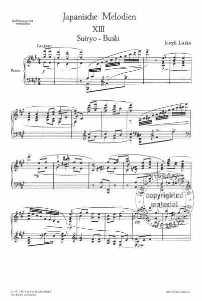 Japanische Melodien für Klavier, Heft II