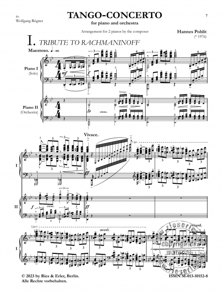 Tango-Concerto - Arrangement for 2 pianos