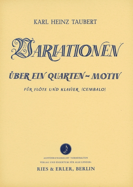 Variationen über ein Quarten-Motiv für Flöte und Klavier (Cembalo)