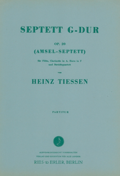 Septett G-Dur op. 20 für Flöte, Klarinette, Horn und Streichquartett
