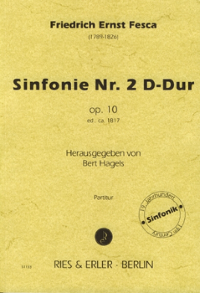 Sinfonie Nr. 2 D-Dur D-Dur op. 10 für Orchester