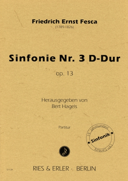 Sinfonie Nr. 3 D-Dur op. 13 für Orchester