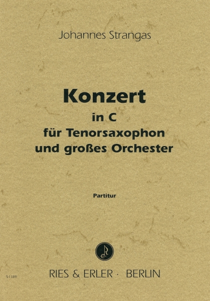 Konzert in C für Tenorsaxophon und großes Orchester