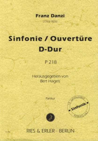 Sinfonie / Ouvertüre D-Dur (P218) für Orchester