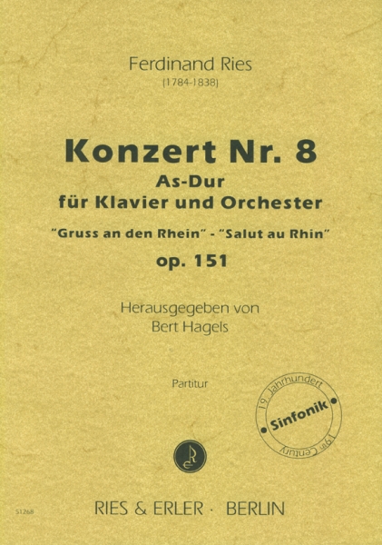 Konzert Nr. 8 As-Dur für Klavier  und Orchester "Gruss an den Rhein" - "Salut au Rhin" op. 151 (LM)
