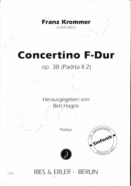 Concertino F-Dur op. 38 (Padrta II:2) (LM)