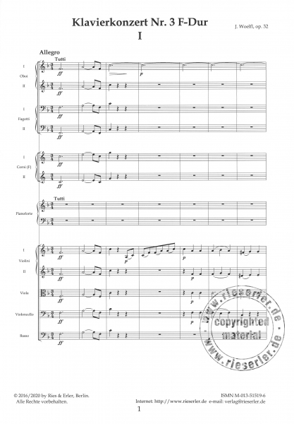 Klavierkonzert Nr. 3 F-Dur op. 32