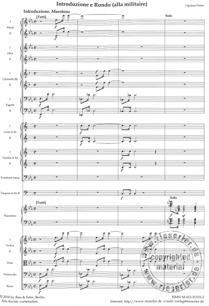 Introduzione e Rondo (alla militaire) für Klavier und Orchester Es-Dur