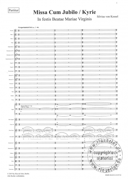 Missa Cum Jubilo für Soli, GCH, Kinderchor, Orchester und Orgel