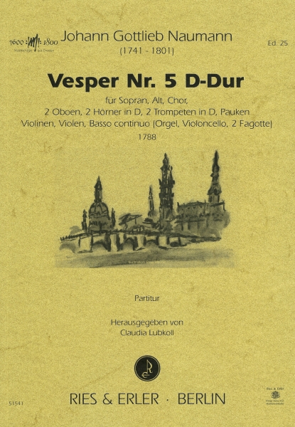 Vesper Nr. 5 D-Dur für Soli, Chor und Orchester