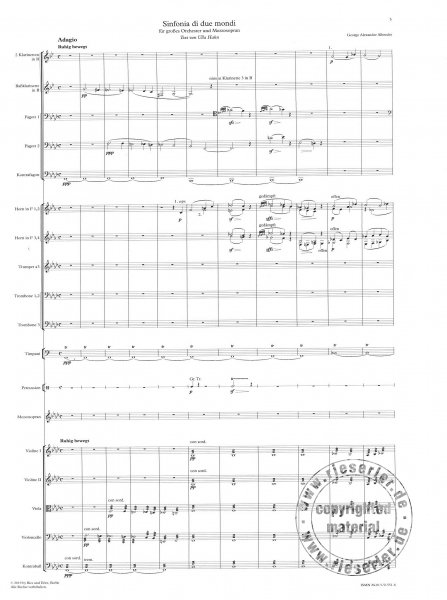 Sinfonia di due mondi für Großes Orchester und Mezzosopran