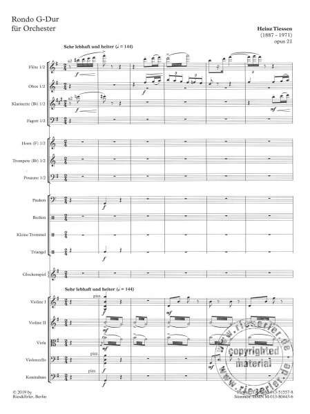 Rondo G-Dur op. 21 für Orchester
