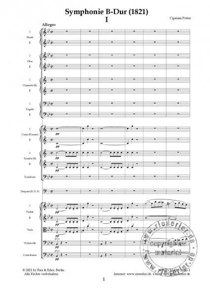 Symphonie B-Dur (1821) (LM)
