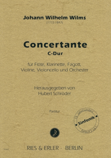 Concertante C-Dur für Flöte, Klarinette, Fagott, Violine, Violoncello und Orchester (LM)