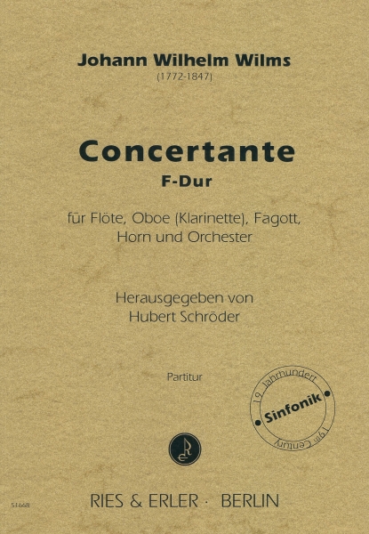 Concertante F-Dur für Flöte, Oboe (Klarinette), Fagott, Horn und Orchester (LM)