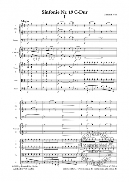 Sinfonie Nr. 19 C-Dur