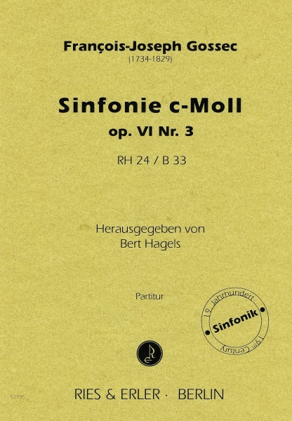 Sinfonie c-Moll op. VI Nr. 3 RH 24 / B 33
