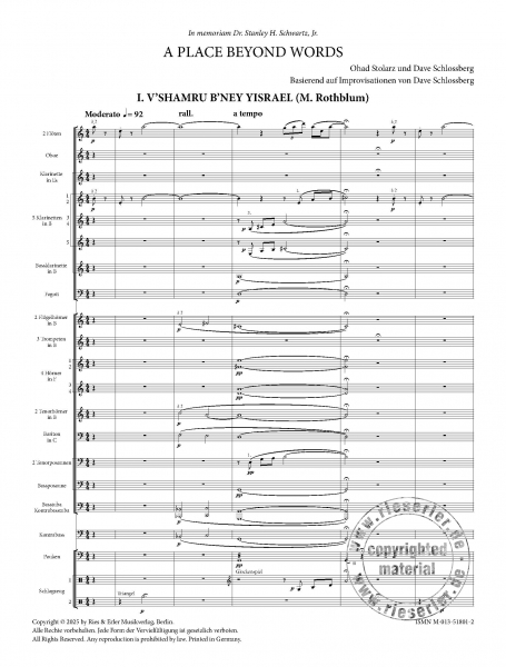 A Place Beyond Words für Blasorchester (LM)