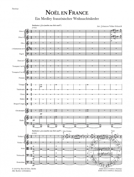 Noël en France für Orchester