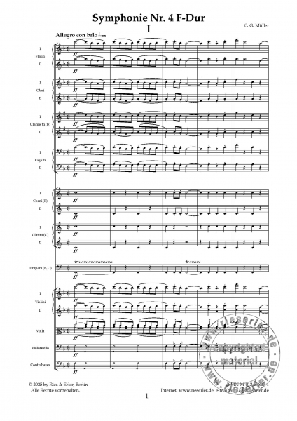 Symphonie Nr. 4 F-Dur für Orchester