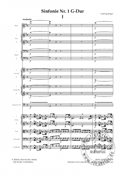 Sinfonie Nr. 1 G-Dur für Orchester