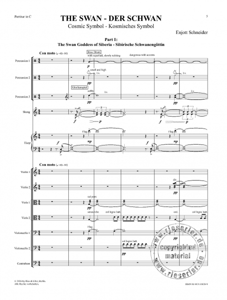 The Swan - Cosmic Symbol for Sheng, Harp and Orchestra (LM)