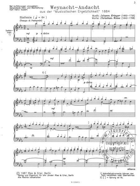 Weihnachtliches Konzert -Zwei Barock-Arien für Gesang und Klavier-