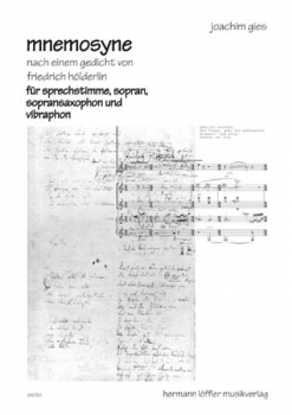 Mnemosyne nach einem Gedicht von Friedrich Hölderlin