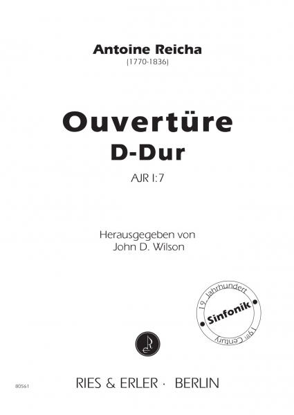 Ouvertüre D-Dur (AJR I:7) für Orchester (LM)