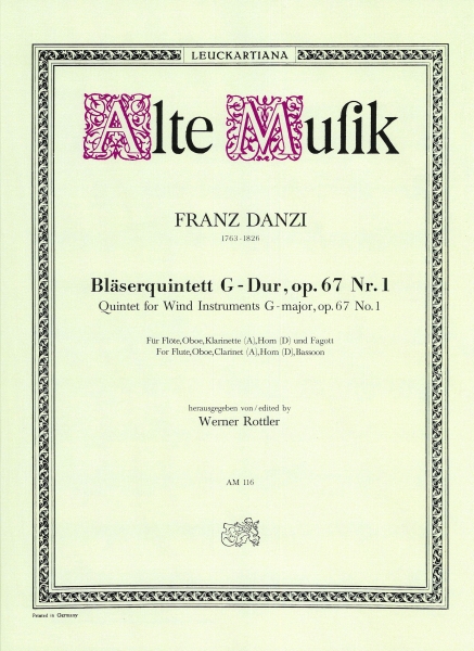 Bläserquintett G-Dur, op. 67 Nr. 1