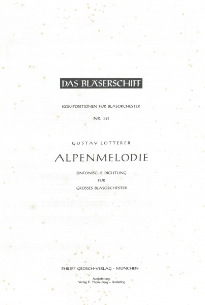 Alpenmelodie - Sinfonische Dichtung