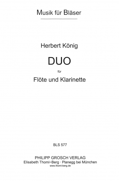 Duo für Flöte und Klarinette