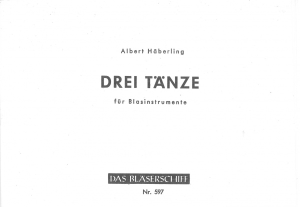 Drei Tänze für 4 Blasinstrumente