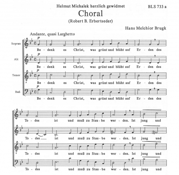 Choral "Bedenk es Christ"