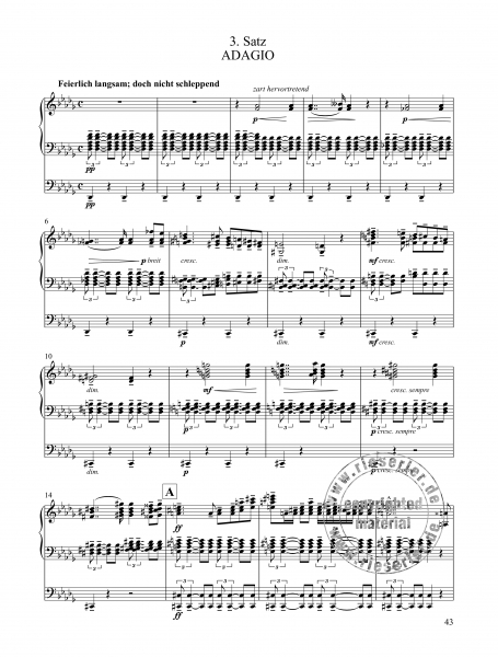 Achte Symphonie c-Moll für Orgel bearbeitet