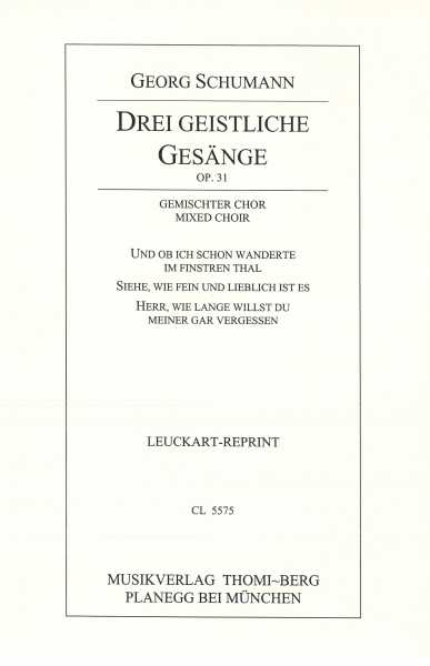 Drei geistliche Gesänge op. 31