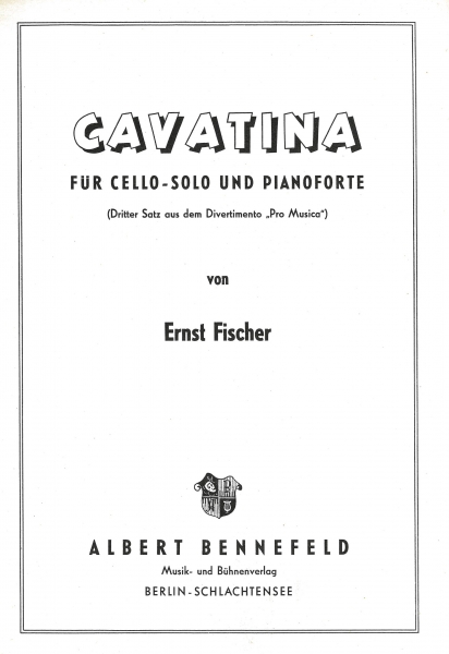 Cavatina (Dritter Satz aus dem Divertimento "Pro Musica")