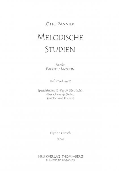 Melodische Studien für Fagott Heft 2