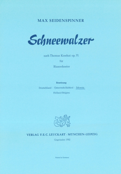 Schneewalzer für Blasmusik (Schweiz)