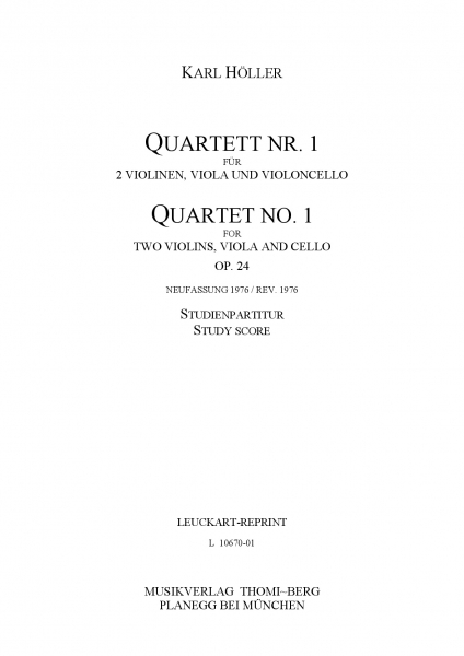 Streichquartett Nr. 1 op. 24