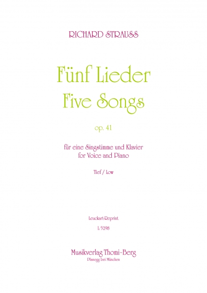 Fünf Lieder op. 41