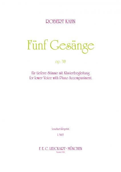 Fünf Gesänge op. 38