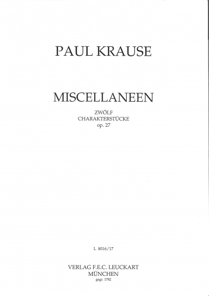 Miscellaneen 12 Charakterstücke op. 27