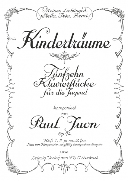 Kinderträume, 15 Klavierstücke für die Jugend op. 74